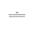 TCFP&NewLine;Incident Commander Certification Exam&NewLine;Questions with Answers&vert; Guaranteed Pass&NewLine;