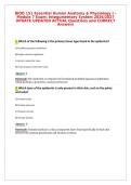 BIOD 151 Essential Human Anatomy & Physiology I -&NewLine;Module 7 Exam&colon; Integumentary System 2026&sol;2027&NewLine;UPDATE UPDATED ACTUAL Questions and CORRECT&NewLine;Answer