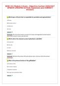 BIOD 151 Module 3 Exam - Digestive System 2026&sol;2027&NewLine;UPDATE UPDATED ACTUAL Questions and CORRECT&NewLine;Answers