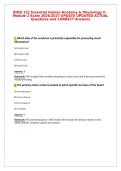 BIOD 152 Essential Human Anatomy & Physiology II -&NewLine;Module 2 Exam 2026&sol;2027 UPDATE UPDATED ACTUAL&NewLine;Questions and CORRECT Answers