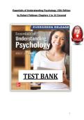Test Bank For Essentials of Understanding Psychology 15th Edition&NewLine;by Robert Feldman Chapters 1 to 14 Covered