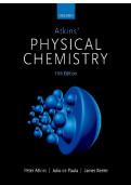Test Bank For Atkins' Physical Chemistry&colon; Volume 1&colon; Thermodynamics and Kinetics&comma; 11th Edition by Peter Atkins&comma; Julio de Paula&comma; James Keeler