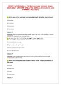 BIOD 152 Module 4&colon; Cardiovascular System Exam&NewLine;2026&sol;2027 UPDATE UPDATED ACTUAL Questions and&NewLine;CORRECT Answers