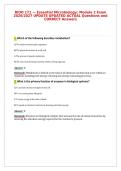 BIOD 171 &mdash; Essential Microbiology&colon; Module 2 Exam&NewLine;2026&sol;2027 UPDATE UPDATED ACTUAL Questions and&NewLine;CORRECT Answers