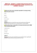 BIOD 322 - Module 1&colon; Cellular Neuroscience Exam&NewLine;2026&sol;2027 UPDATE UPDATED ACTUAL Questions and&NewLine;CORRECT Answers