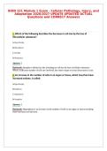 BIOD 331 Module 1 Exam - Cellular Pathology&comma; Injury&comma; and&NewLine;Adaptation 2026&sol;2027 UPDATE UPDATED ACTUAL&NewLine;Questions and CORRECT Answers