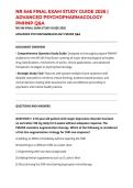 NR 546 FINAL EXAM STUDY GUIDE 2026 &vert; ADVANCED PSYCHOPHARMACOLOGY PMHNP Q&A