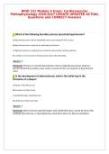 BIOD 331 Module 3 Exam - Pathophysiology of Immune&NewLine;and Infectious Disease 2026&sol;2027 UPDATE UPDATED&NewLine;ACTUAL Questions and CORRECT Answers