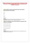 BIOD 331 Module 5 Exam&colon; Respiratory Pathophysiology&NewLine;2026&sol;2027 UPDATE UPDATED ACTUAL Questions and&NewLine;CORRECT Answers