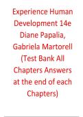 Test Bank For Experience Human Development&comma; 14th Edition Diane Papalia&comma; Gabriela Martorell &lpar;All Chapters with Answers at the end of each Chapters&rpar;