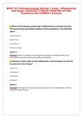 BIOD 331 Pathophysiology Module 2 Exam&colon; Inflammation&NewLine;and Repair 2026&sol;2027 UPDATE UPDATED ACTUAL&NewLine;Questions and CORRECT Answers