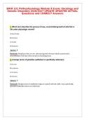 BIOD 331 Pathophysiology Module 9 Exam&colon; Oncology and&NewLine;Genetic Disorders 2026&sol;2027 UPDATE UPDATED ACTUAL&NewLine;Questions and CORRECT Answers