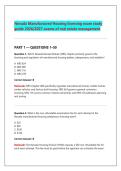 Nevada Manufactured Housing Licensing Exam Study Guide 2026&sol;2027 &vert; Real Estate Management &vert; Practice Questions & Verified Answers &vert; Complete Review &vert; Latest Update &vert; Graded A&plus;