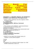 2026 Test Bank For Burns' Pediatric Primary Care 7th Edition Complete&NewLine;Guide&vert; Revised Edition
