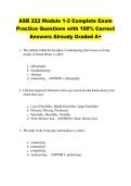 ASB 222 Module 1-2 Complete Exam &NewLine;Practice Questions with 100&percnt; Correct &NewLine;Answers Already Graded A&plus; 