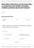DELTA SIGMA THETA EXAM ACTUAL EXAM 2026 &vert; ALL QUESTIONS AND CORRECT ANSWERS &vert; VERIFIED ANSWERS &vert; BRAND NEW VERSION&excl;&NewLine;