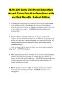 ILTS 206 Early Childhood Education &NewLine;Actual Exam Practice Questions with &NewLine;Verified Results &vert; Latest Edition 