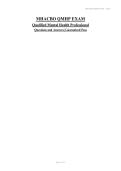 MHACBO QMHP EXAM&NewLine;Qualified Mental Health Professional&NewLine;Questions and Answers&vert; Guaranteed Pass