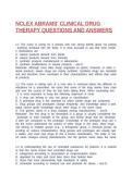 NCLEX ABRAMS' CLINICAL DRUG THERAPY QUESTIONS AND ANSWERS&NewLine;&NewLine;