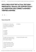 PHTLS PRE & POST TEST ACTUAL TEST 2026 &vert; PREHOSPITAL TRAUMA LIFE SUPPORT EXAM &vert; ALL QUESTIONS AND CORRECT ANSWERS &vert; VERIFIED ANSWERS&NewLine;