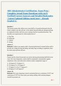 ARF Administrator Certification Exam Prep &vert; Complete Actual Exam Questions with 100&percnt; Verified Correct Answers and Detailed Rationales &vert; Latest Updated Edition 2026&sol;2027 &ndash; Already Graded A&plus;
