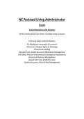 NC Assisted Living Administrator Exam Actual Questions and Answers&NewLine;