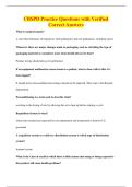 CBSPD Practice Questions with Verified&NewLine;Correct Answers