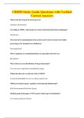 CBSPD Study Guide Questions with Verified&NewLine;Correct Answers