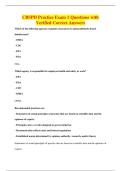 CBSPD Practice Exam 1 Questions with&NewLine;Verified Correct Answers