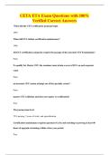 CETA ETA Exam Questions with 100&percnt;&NewLine;Verified Correct Answers