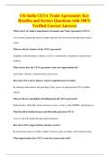UK-India CETA Trade Agreement&colon; Key&NewLine;Benefits and Sectors Questions with 100&percnt;&NewLine;Verified Correct Answers