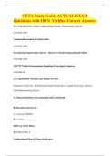 CETA Study Guide ACTUAL EXAM&NewLine;Questions with 100&percnt; Verified Correct Answers