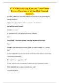 CLC 056 Analyzing Contract Costs Exam&NewLine;Review Questions with Verified Correct&NewLine;Answers
