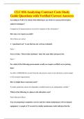 CLC 056 Analyzing Contract Costs Study&NewLine;Guide Questions with Verified Correct Answers