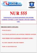 NUR 555 QUIZ 2 &vert; ACCURATE QUESTIONS AND ANSWERS &lpar;VERIFIED ANSWERS&rpar; &vert; LATEST &lpar;2026&sol;2027&rpar; UPDATED VERSION - SNHU&period;