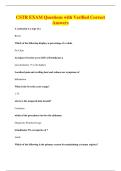 CSTR EXAM Questions with Verified Correct&NewLine;Answers
