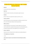 CSTR EXAM Review Questions with Verified&NewLine;Correct Answers