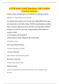CSTR Study Guide Questions with Verified&NewLine;Correct Answers
