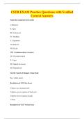 CSTR EXAM Practice Questions with Verified&NewLine;Correct Answers