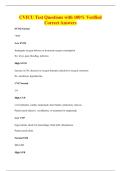 CVICU Test Questions with 100&percnt; Verified&NewLine;Correct Answers