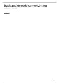 Samenvatting Basis Audiometrie &vert; KU Leuven &vert; 2023&sol;2024