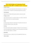 WGU D333 Ethics in Technology Exam&NewLine;Questions with 100&percnt; Verified Correct Answers