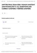 ANP 1106 FINAL EXAM 2026 &vert; HUMAN ANATOMY AND PHYSIOLOGY II &vert; ALL QUESTIONS AND CORRECT ANSWERS &vert; VERIFIED ANSWERS&NewLine;
