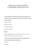 NR568 ADVANCED NURSING&NewLine;LEADERSHIP MIDTERM EXAM