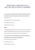NR568 WEEK 5 MIDTERM EXAM&colon;&NewLine;HEALTHCARE SYSTEMS LEADERSHIP