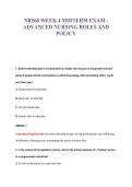 NR568 WEEK 4 MIDTERM EXAM -&NewLine;ADVANCED NURSING ROLES AND&NewLine;POLICY