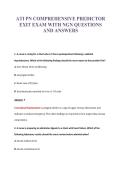 ATI PN COMPREHENSIVE PREDICTOR&NewLine;EXIT EXAM WITH NGN QUESTIONS&NewLine;AND ANSWERS