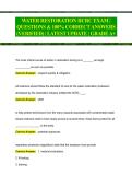 Water Restoration Study Guide &vert; Water Damage Restoration Practice Questions&comma; Answers & Exam Review 2026&sol;2027
