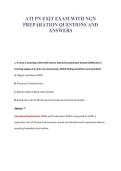 ATI PN EXIT EXAM WITH NGN&NewLine;PREPARATION QUESTIONS AND&NewLine;ANSWERS