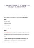 ATI PN COMPREHENSIVE PREDICTOR&NewLine;2026 EXIT EXAM WITH NGN